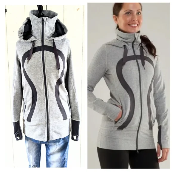 Columbia herringbone front full zippered jacket collared neck small pockets Herrinbone zip up blouson